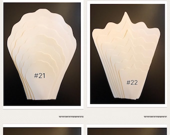HARD COPY #21-50, Paper Flower Templates you choose DIY giant flowers, backdrop, decor