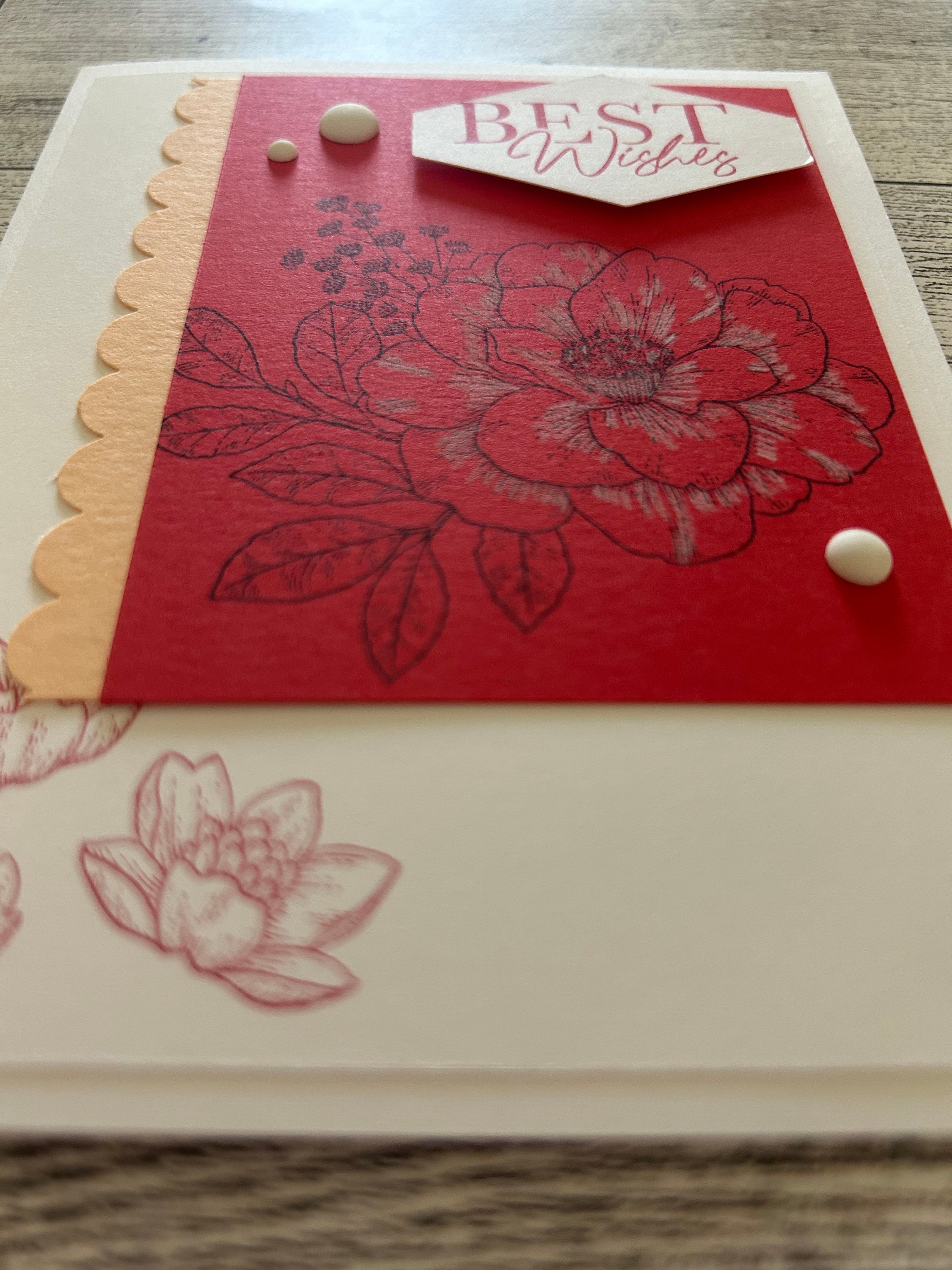 Best Wishes Card Set of 4 Stampin' Up! Poppy Parade Flowers Wedding ...