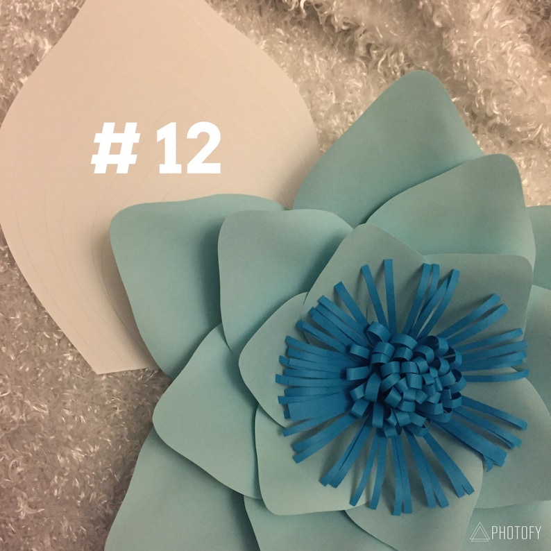 nursery wedding DIY paper flowers decor PDF Template 12 printable template
