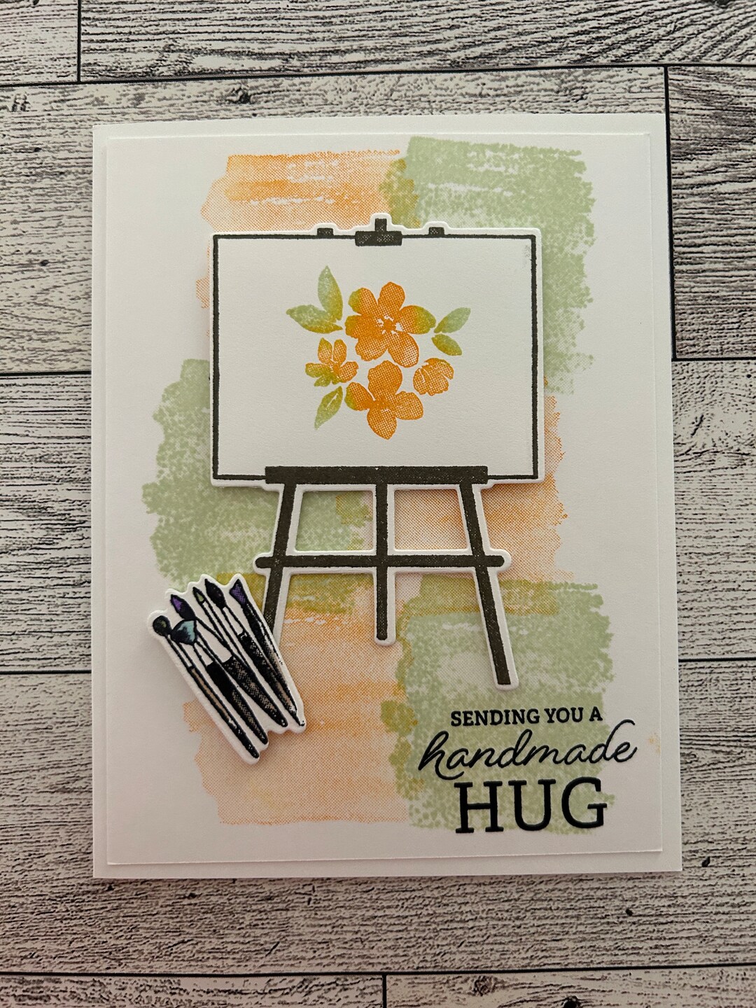 All Occasion Cards Set of 4 Stampin' Up! Hug Painting Florals Flowers ...
