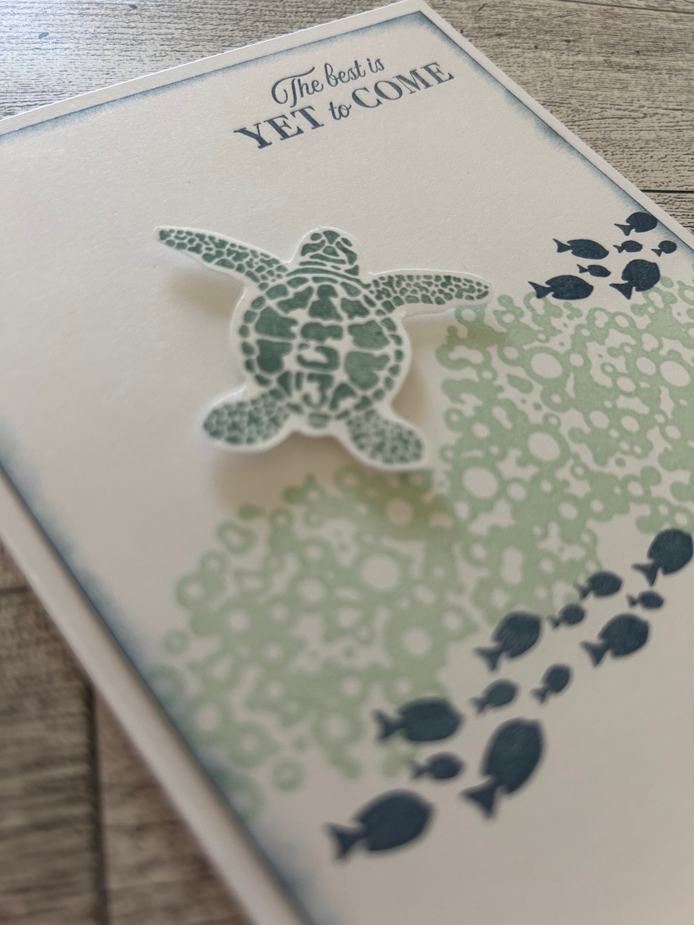 Any Occasion Card Set of 4 Stampin' Up! Sea Turtle Encouraging Card Sea ...
