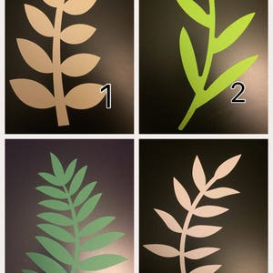 Paper Leaves for Flower Cut Stem Leaves for Paper Flowers Vines for Flowers Paper Leaves Wall Decor Leaf Set of 10 Card Stock Cutout Leaves
