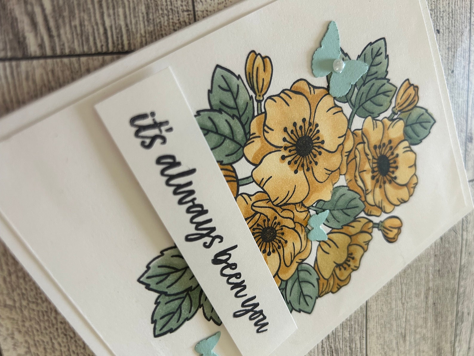 Any Occasion Card Set of 4 Stampin' Up! Enduring Beauty Flowers in Pale ...