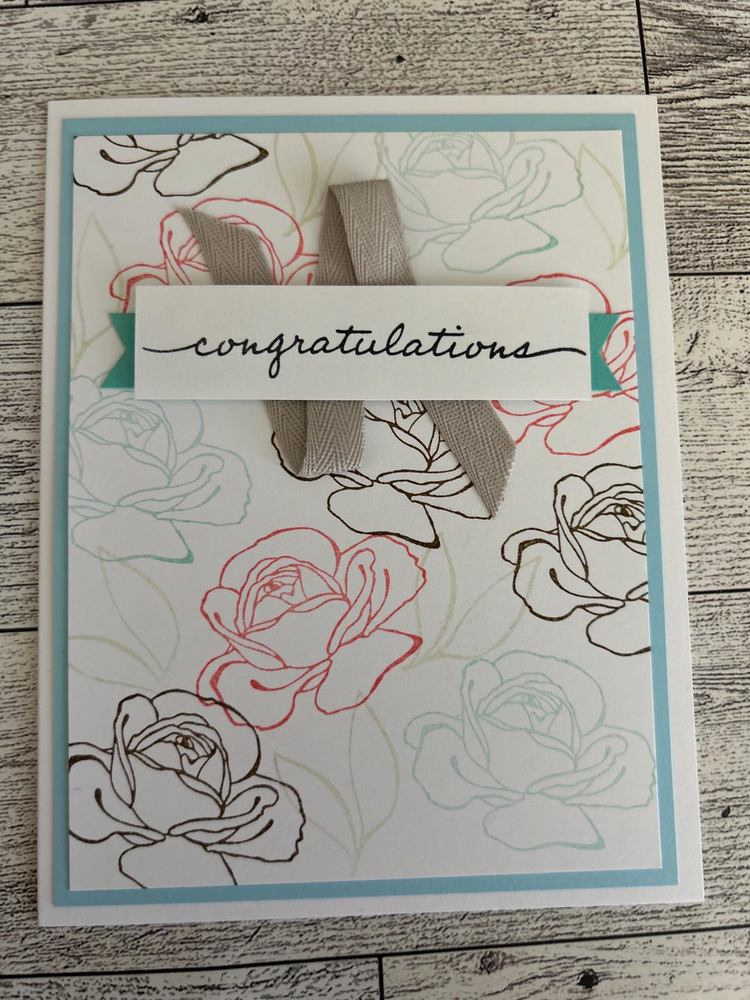 Congratulations Cards Set of 4 Stampin' Up! Roses Wedding Card Any ...