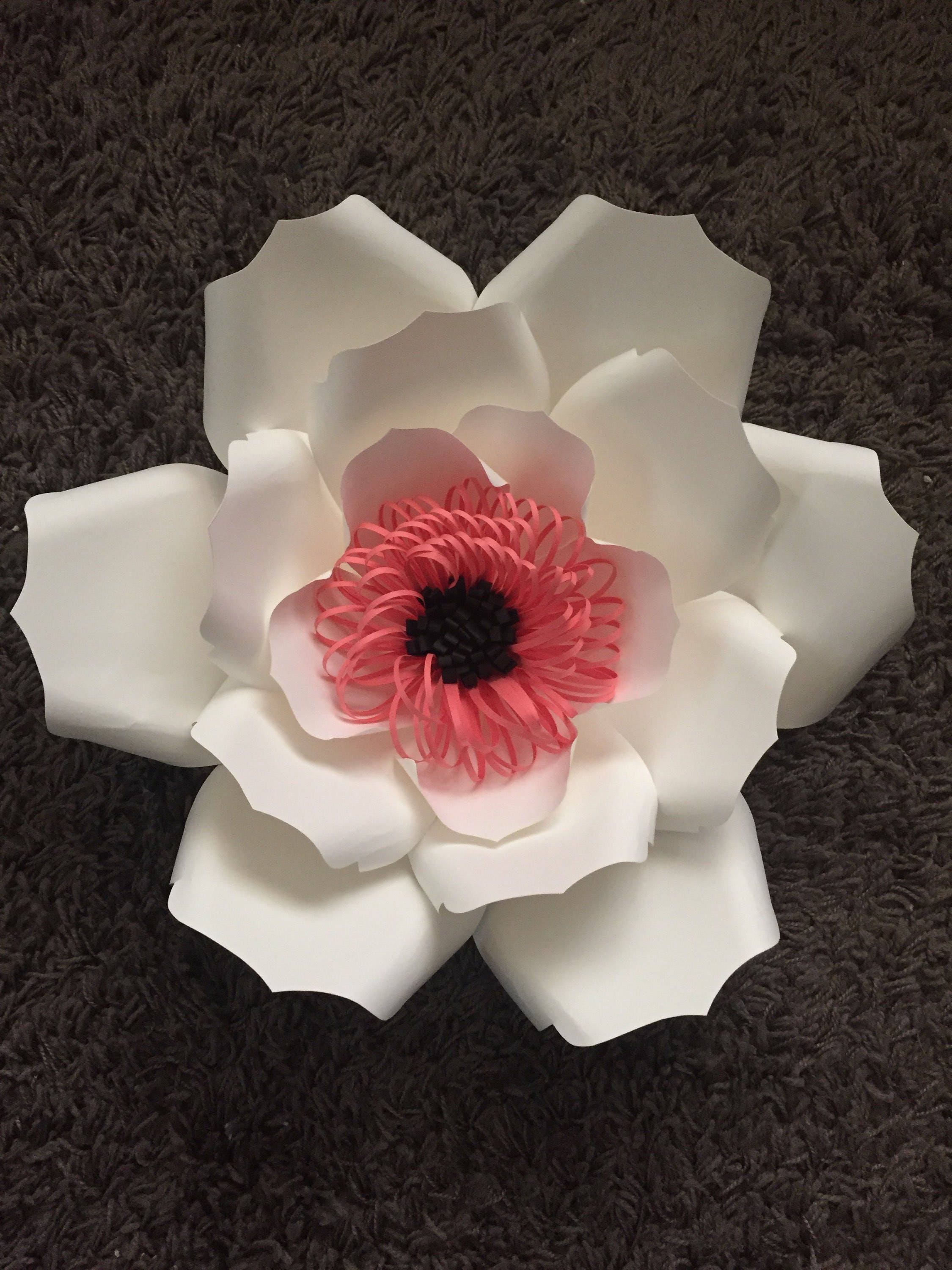 Hard Copy Paper Flower TEMPLATE 1 DIY paper flowers Etsy España