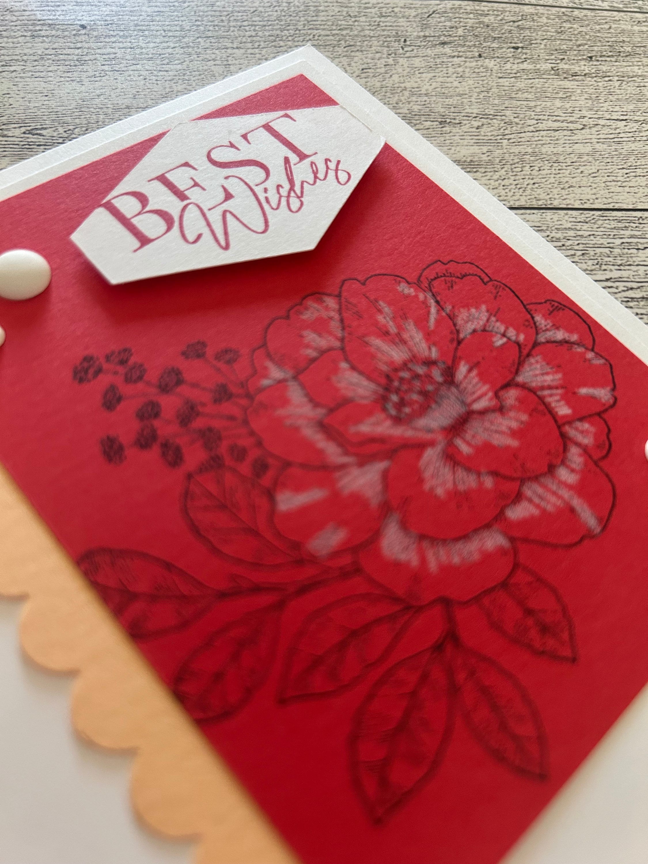 Best Wishes Card Set of 4 Stampin' Up! Poppy Parade Flowers Wedding ...