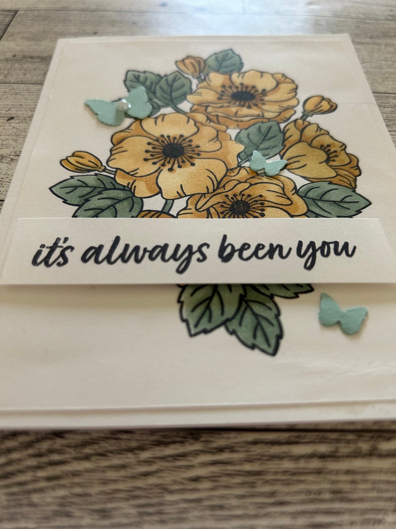 Any Occasion Card Set of 4 Stampin' Up! Enduring Beauty Flowers in Pale ...