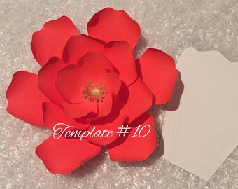 PDF #10 Paper Flower template, DIY giant paper flowers, backdrop, wedding decor, party decor, handmade