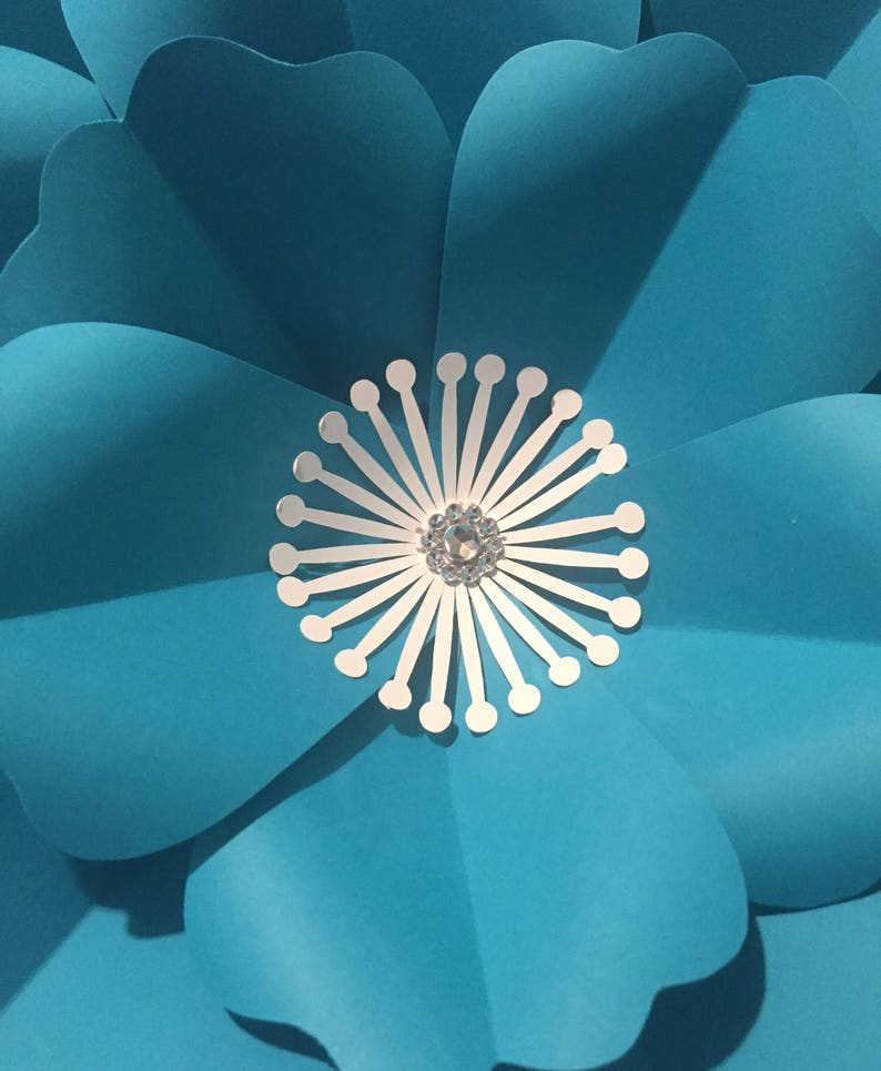 Paper Flower Centers Set of 12 Choose Color and Size Etsy