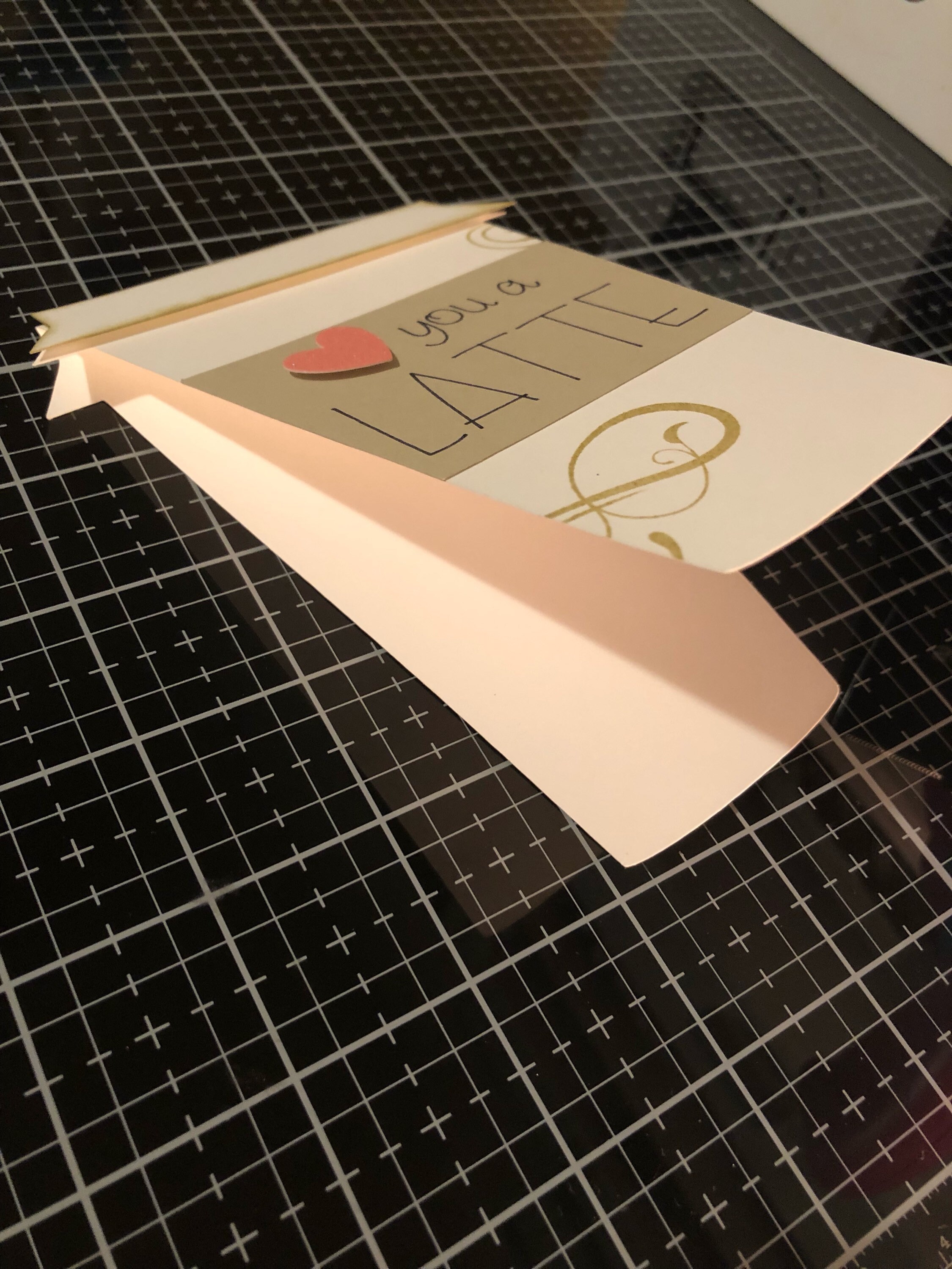 Coffee Cup Cards Set of 4 Coffee Cup Shape Glitter Heart Etsy