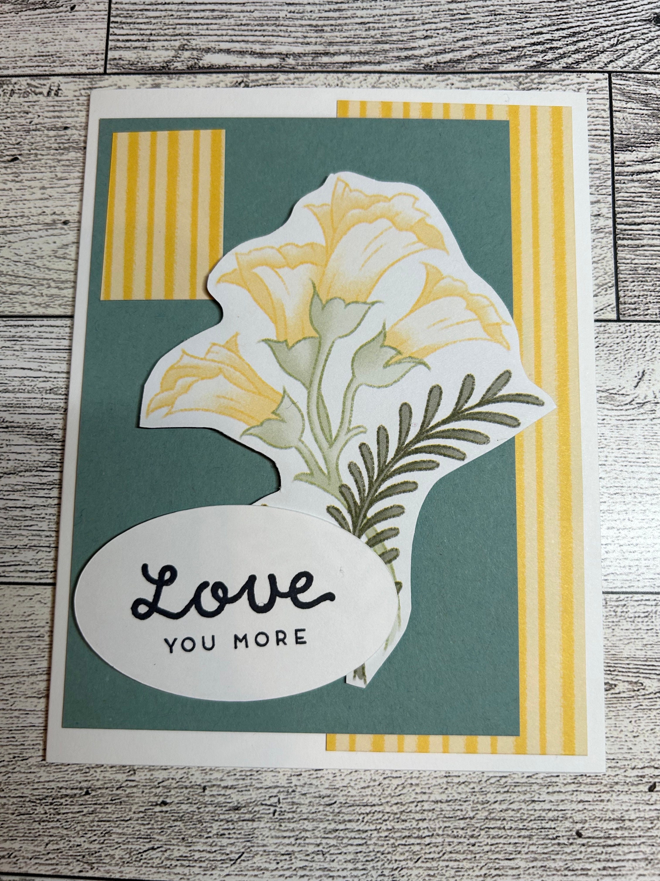 Any Occasion Cards Set of 4 Stampin' Up! DSP Flowers Love Just Because ...