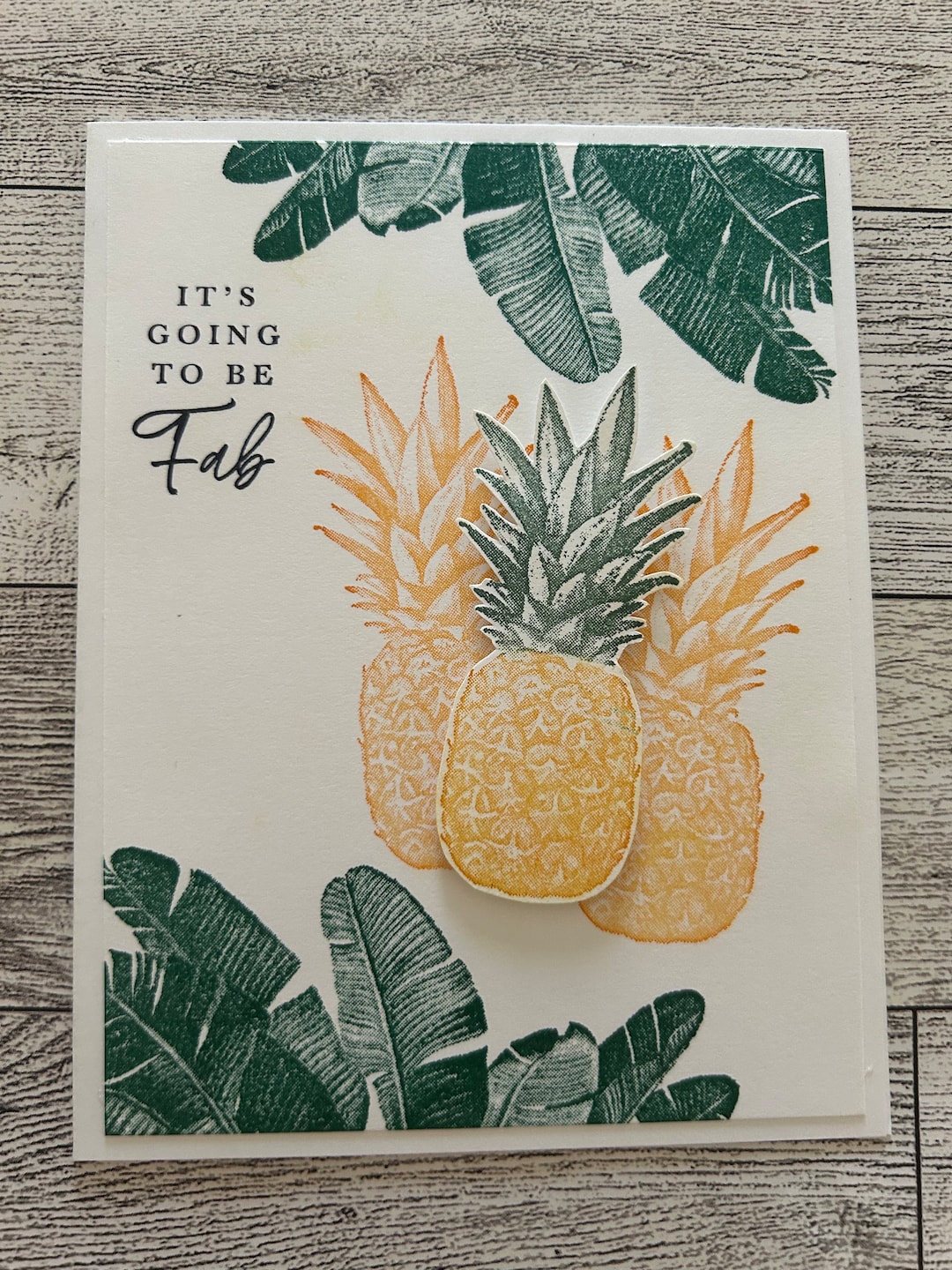 Any Occasion Card Set of 4 Stampin' Up! Pineapples It's Going to Be Fab ...