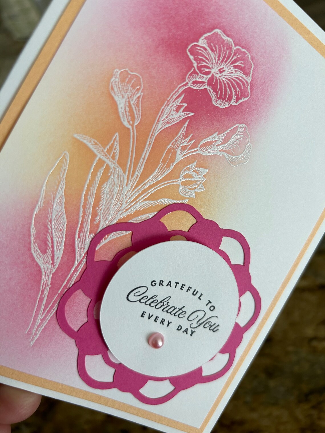 Any Occasion Cards Set of 4 Stampin up Butterfly Basics Embossed Flower ...