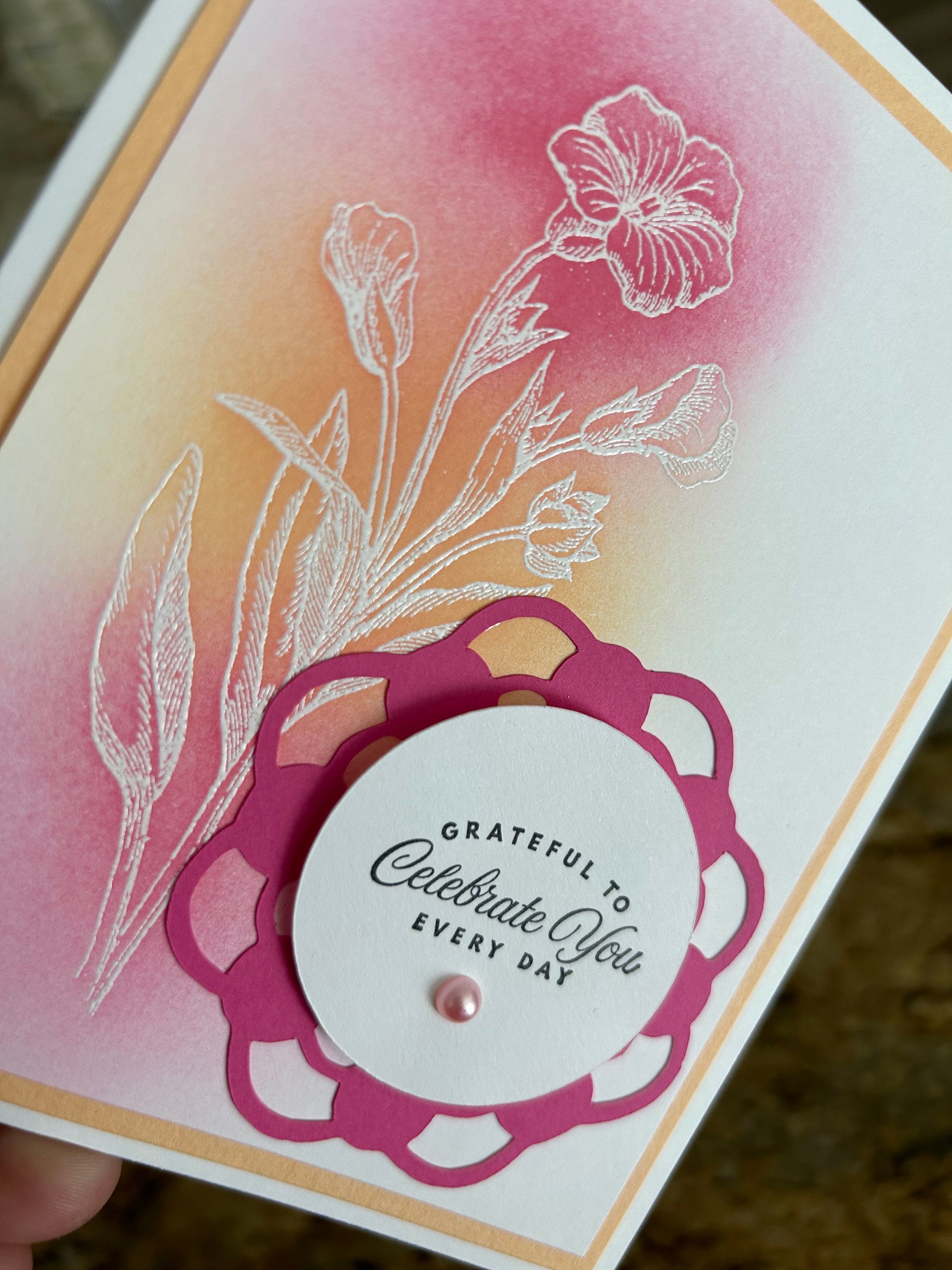 Any Occasion Cards Set of 4 Stampin up Butterfly Basics Embossed Flower ...