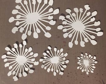 Paper Flower CENTERS Set of 12 Cutouts for Paper Flower Backdrop Home Decor Wedding Nursery Wall Decor Party Cut Out Flower Centers