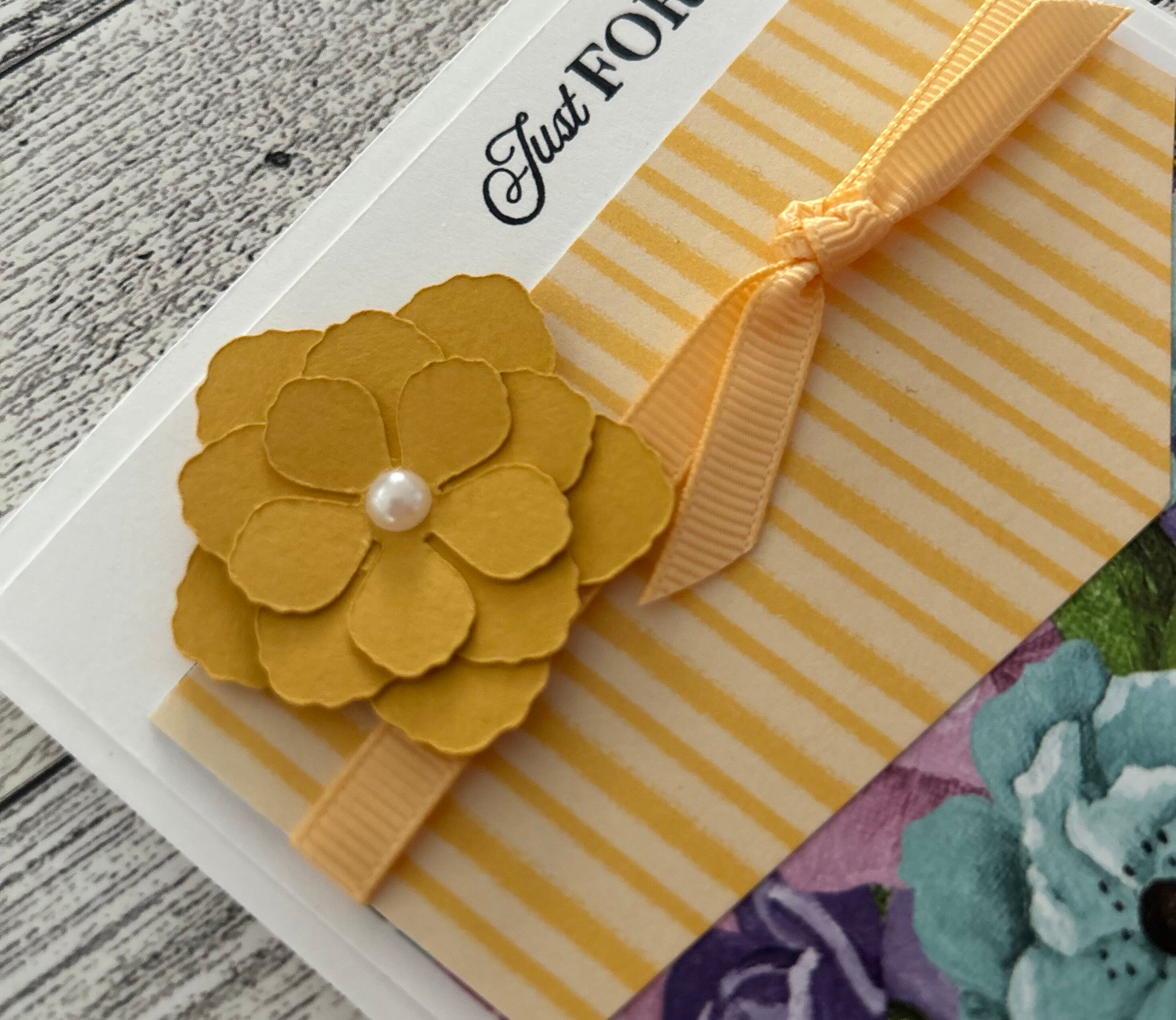 Any Ocassion Cards Set of 4 Stampin' Up! DSP Flowers Floral Just for ...