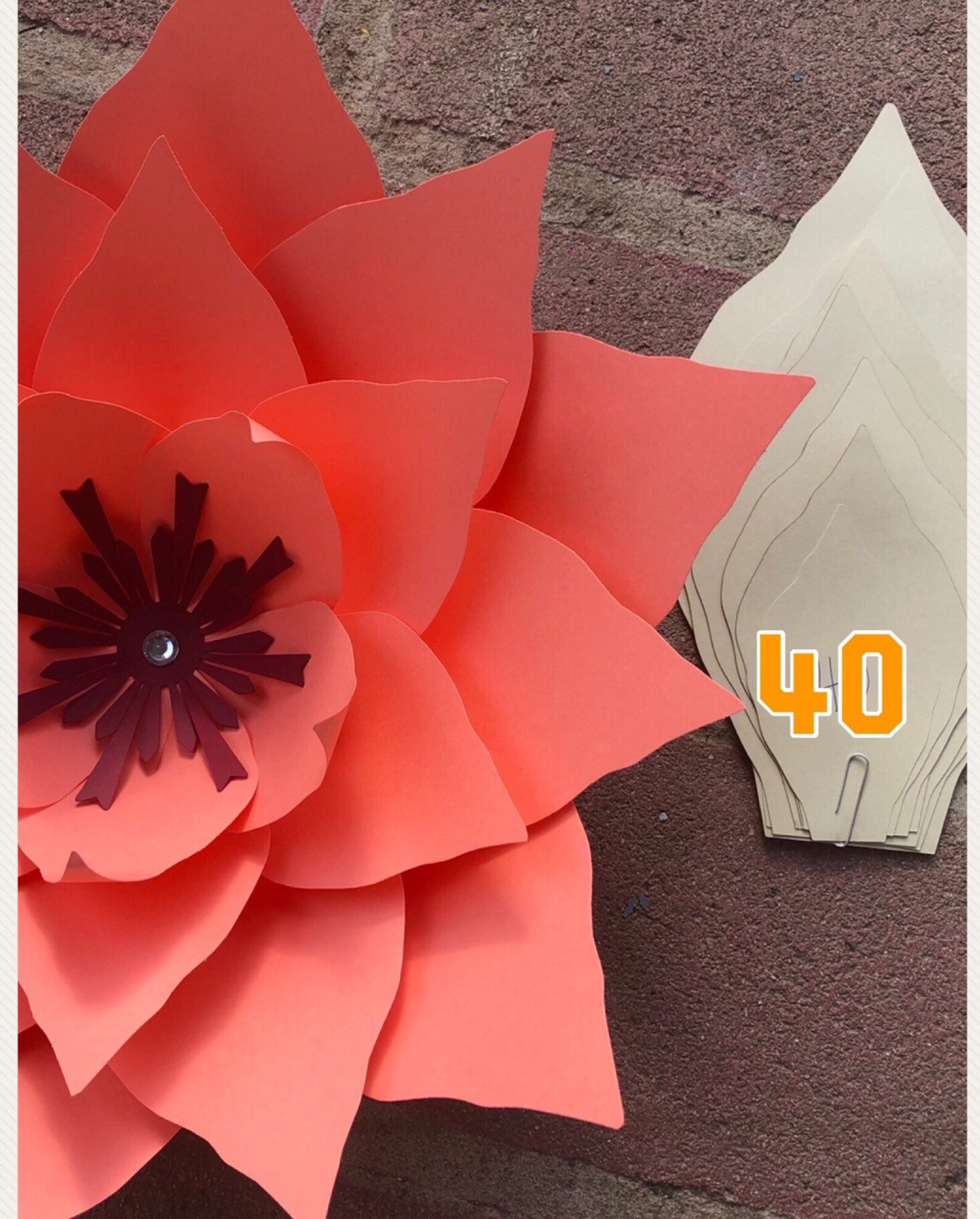 DIY Paper Flower HARD COPY Template 40 Paper Flower Etsy