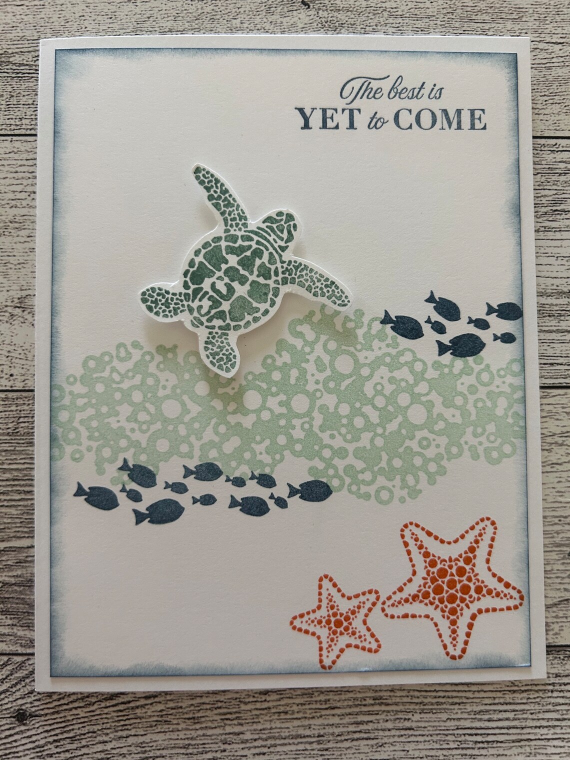 Any Occasion Card Set of 4 Stampin' Up! Sea Turtle Encouraging Card Sea ...