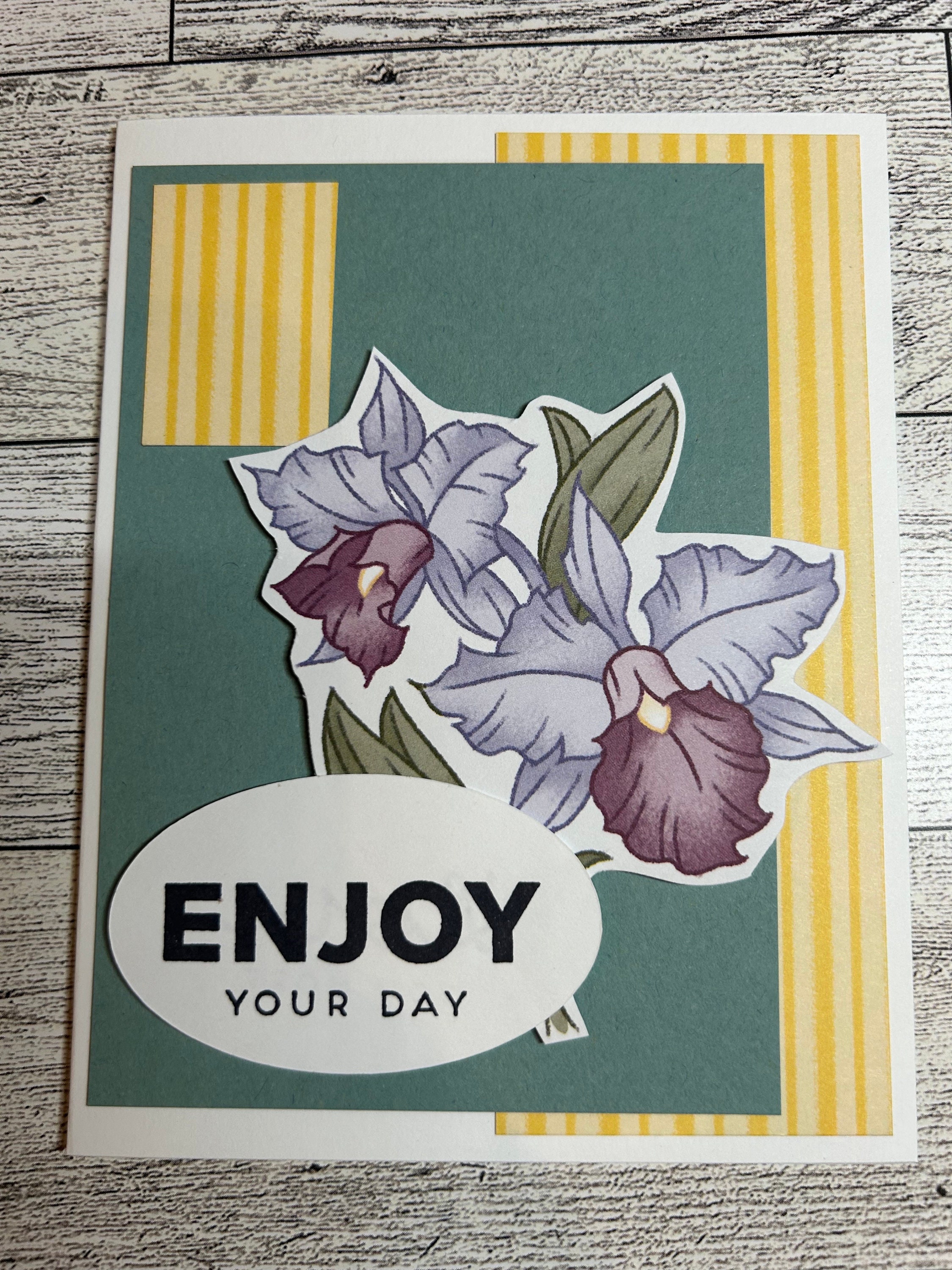 Any Occasion Cards Set of 4 Stampin' Up! DSP Flowers Love Just Because ...