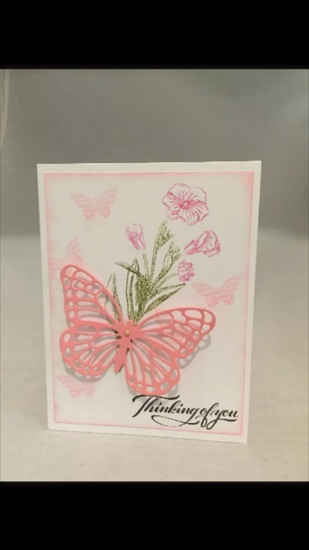 Thinking of You Cards, Set of 4, Stampin' Up!, Die Cut Butterfly - Etsy