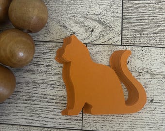 Set of 30 Cat Die Cuts, Cat Cutouts, Scrapbook, Card Making, Embellishments, DIY Crafts