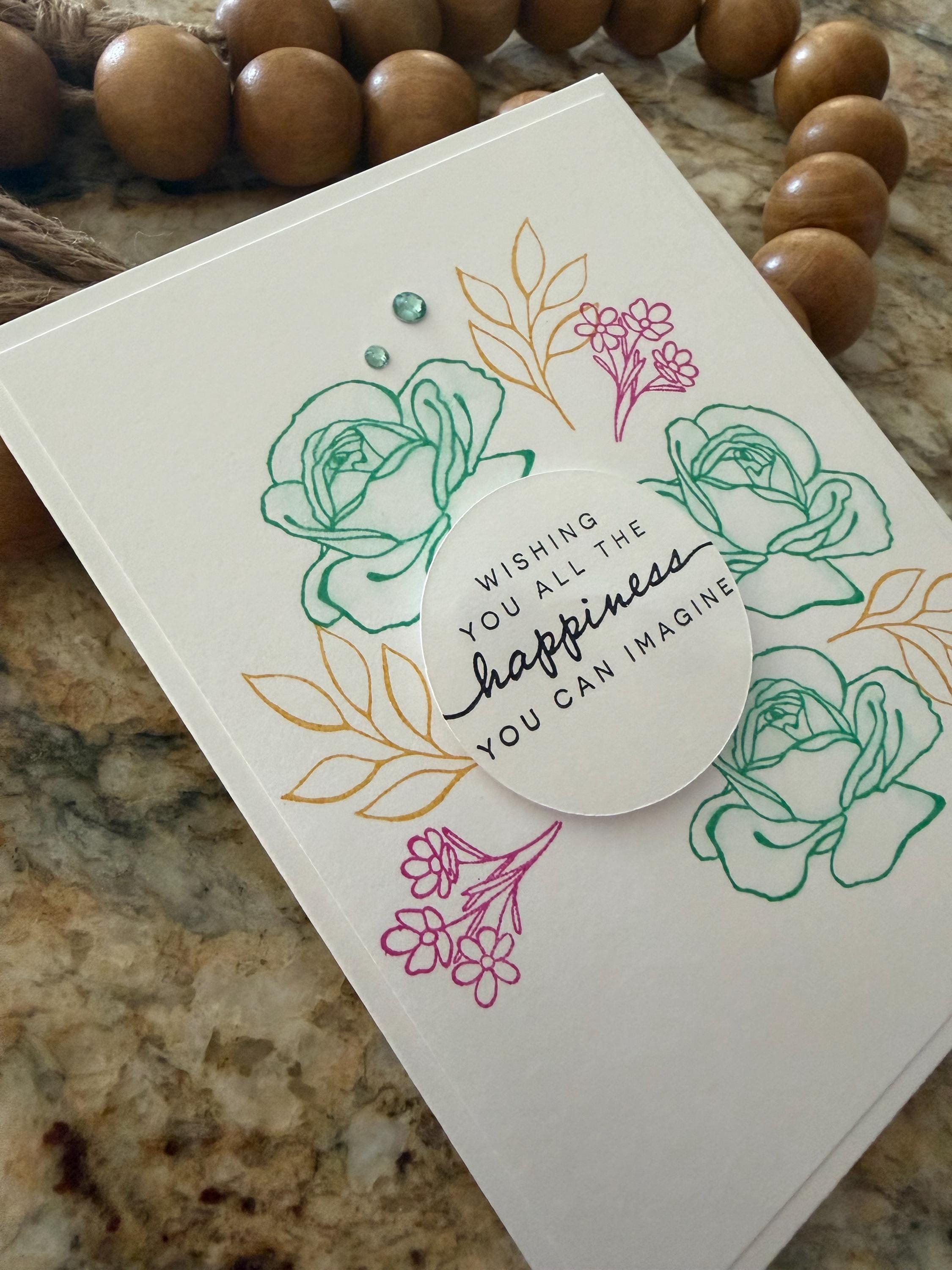 Any Occasion Card Set of 4 Stampin' Up! Shy Shamrock Flowers, Leaves ...