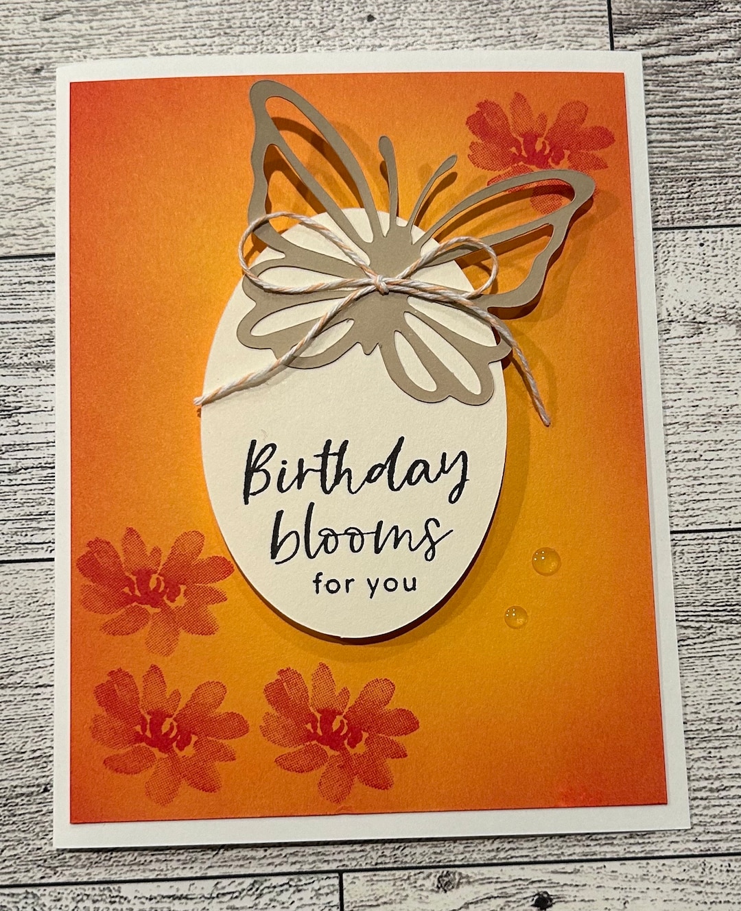 Birthday Cards Set of 4 Stampin up Birthday Blooms Butterfly Flowers ...