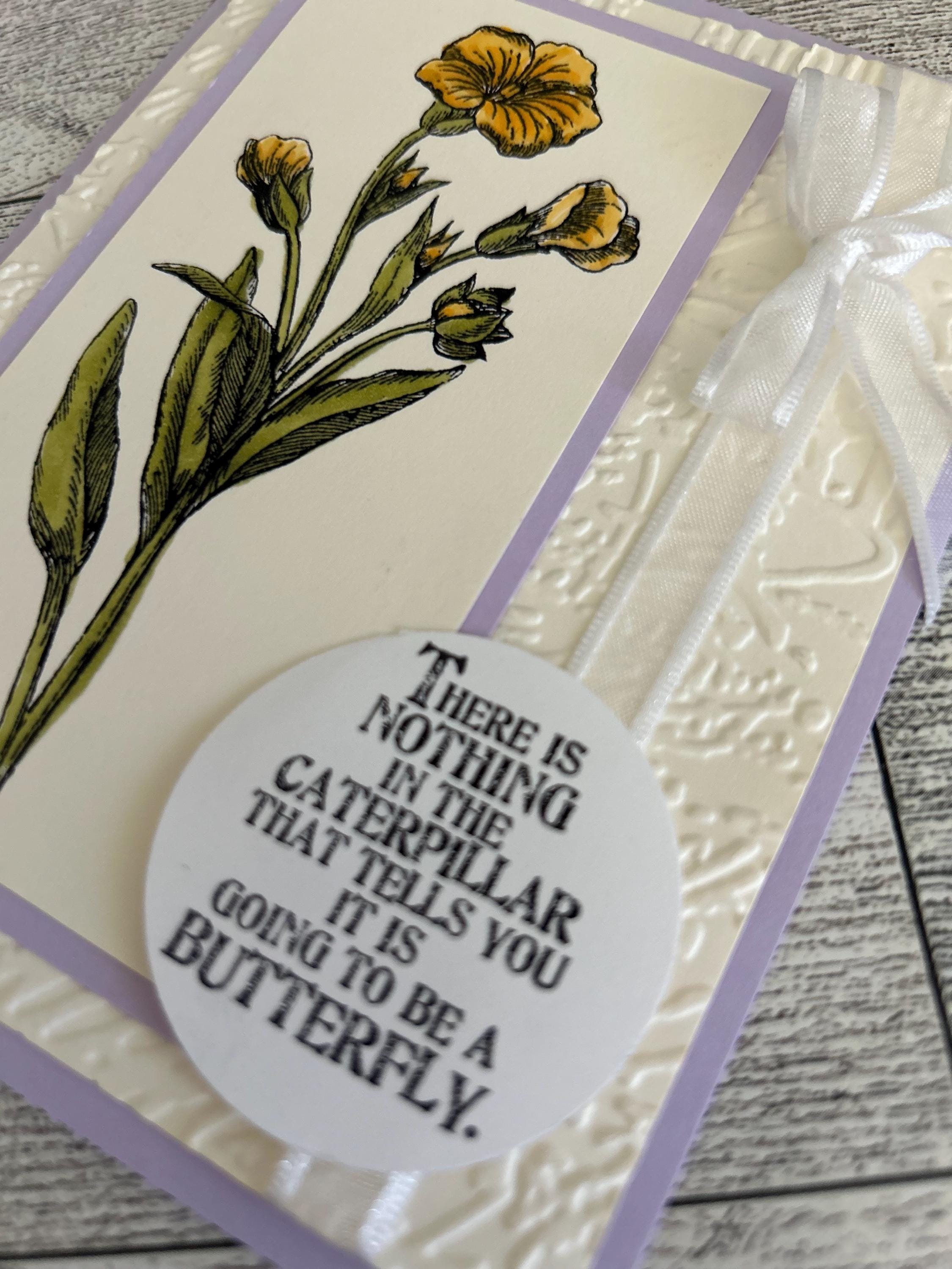 Any Occasion Cards Set of 4 Stampin' Up! Butterfly Basics Flowers Hand ...