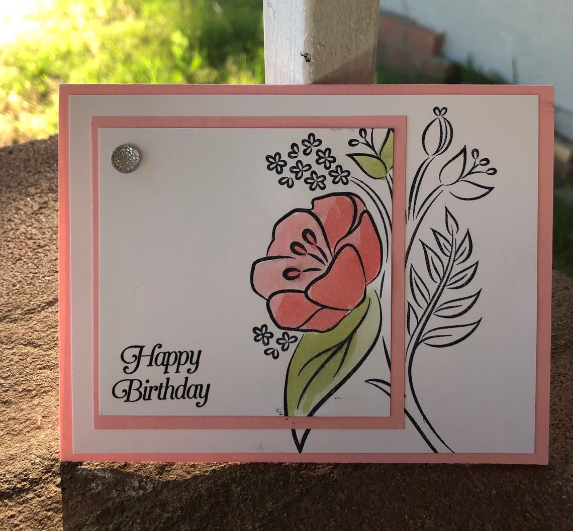 Happy Birthday Cards, Set of 4, Stampin' Up! All That You Are, Flirty ...