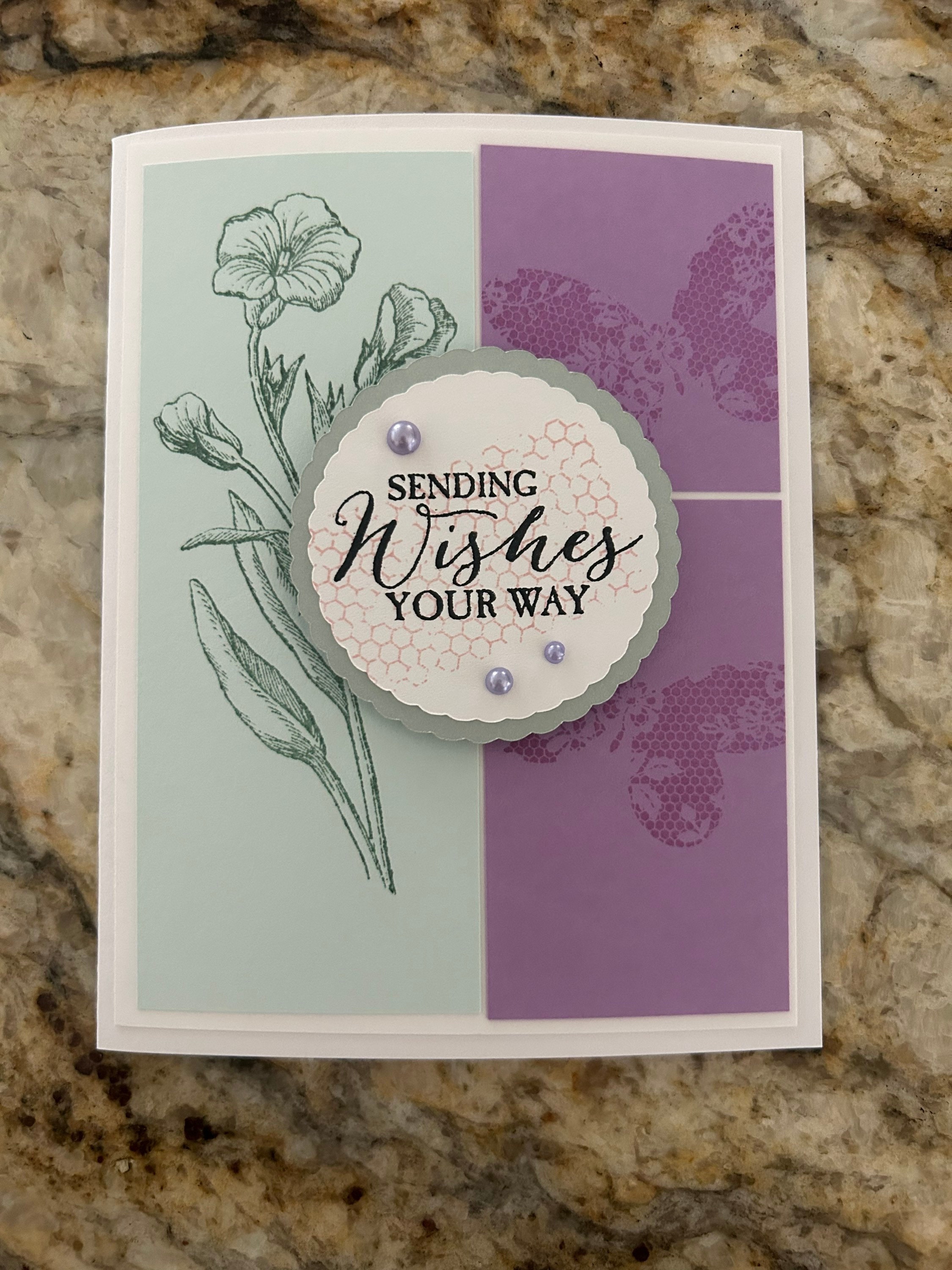 Completed Cards Set of 4, Stampin' Up! Butterfly Basics Wedding Flower ...