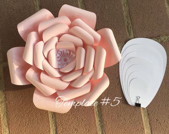 Hard Copy Paper Flower Template #5, DIY Paper Flower Backdrop