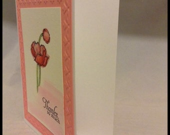Stampin Up Card Kit Set Of 4 "Just For You” Pink Tulip Garden 
