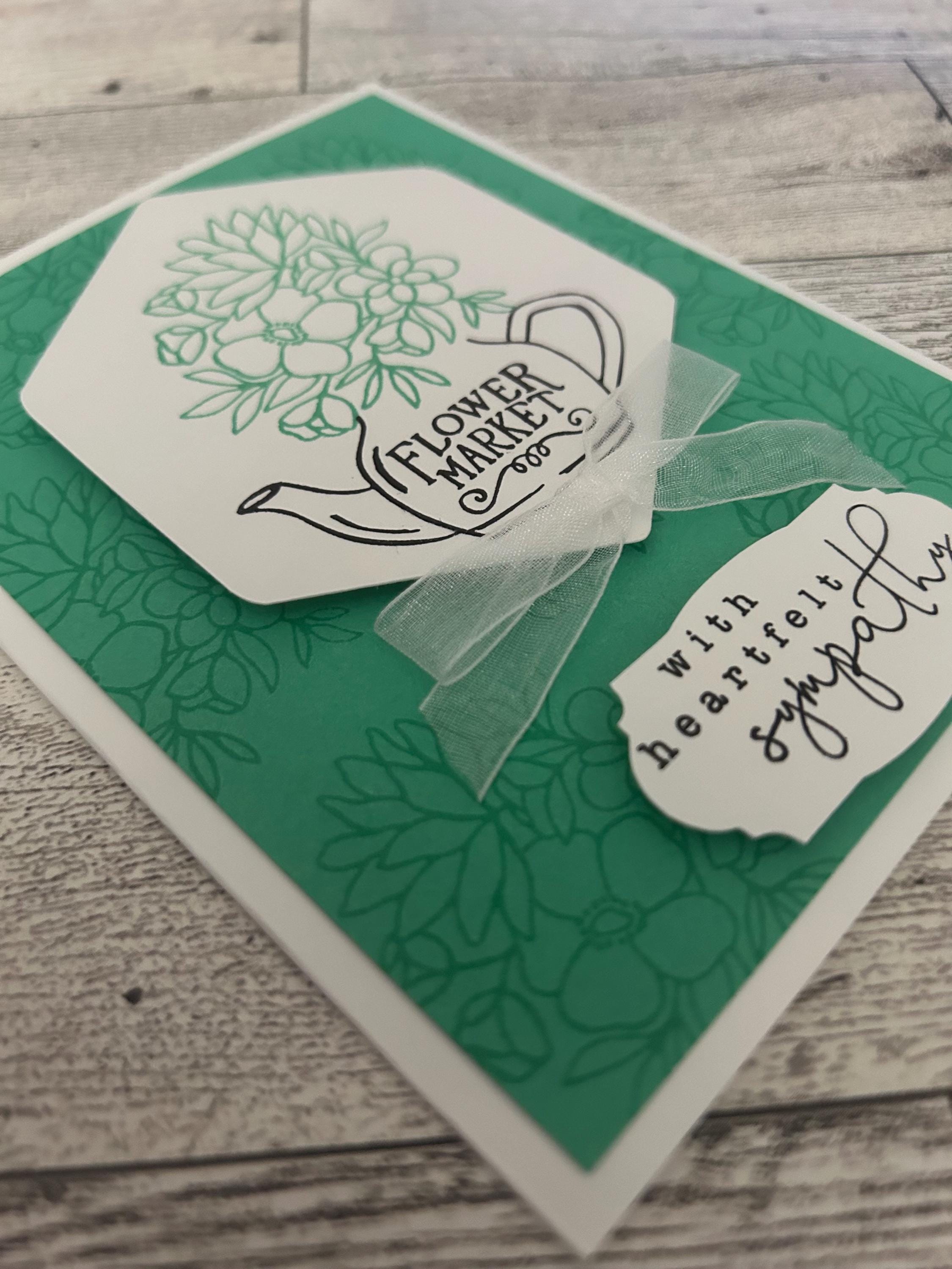 Sympathy Cards Set of 4 Stampin' Up! Shy Shamrock Flower Pot Flowers ...
