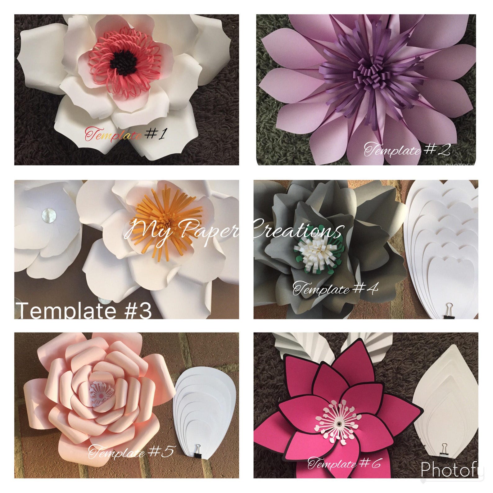 LARGE Paper Flower Kit DIY Paper Flower Kit You Choose Flower Etsy