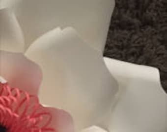 PDF Paper Flower #1 Template, Digital Version, DIY Giant Paper Flowers, Backdrops, Wedding, Showers, Wall Decor, Nursery