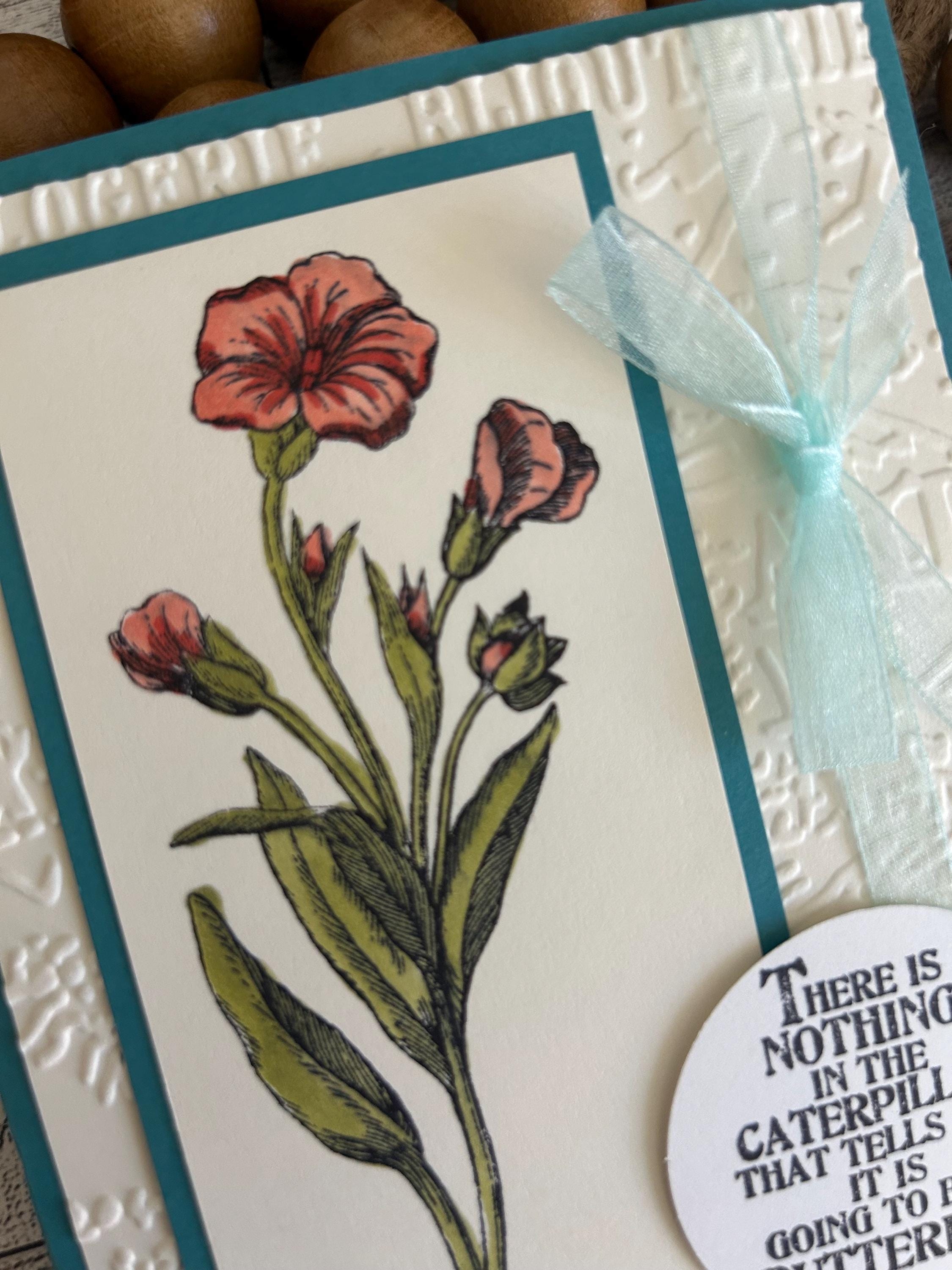 Any Occasion Cards Set of 4 Stampin' Up! Butterfly Basics Flowers Hand ...