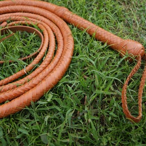 Professional Handmade top Grain Cowhide Leather Bullwhip, Indiana Jones Style