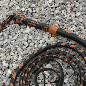 Handmade top Grain Cowhide Leather Bullwhip, Indiana Jones Style