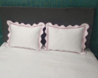 Ausgebogter und doppelter Rand Kissenbezug: Baumwollsatin mit Fadenzahl 400