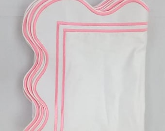 Bestickter ausgebogter weißer Baumwollsatin-Bettbezug-Set (Fadenanzahl 400).