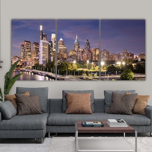 Philadelphia Skyline at Night, Large Wall Art, Philadelphia Print, Philadelphia art, Philly Photo, Philadelphia Downtown, Philly Canvas