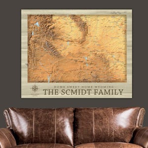 Wyoming Push Pin Map, Personalized Wyoming State Map for Office, Premium Canvas Map for Marking Travels, Custom Wall Art