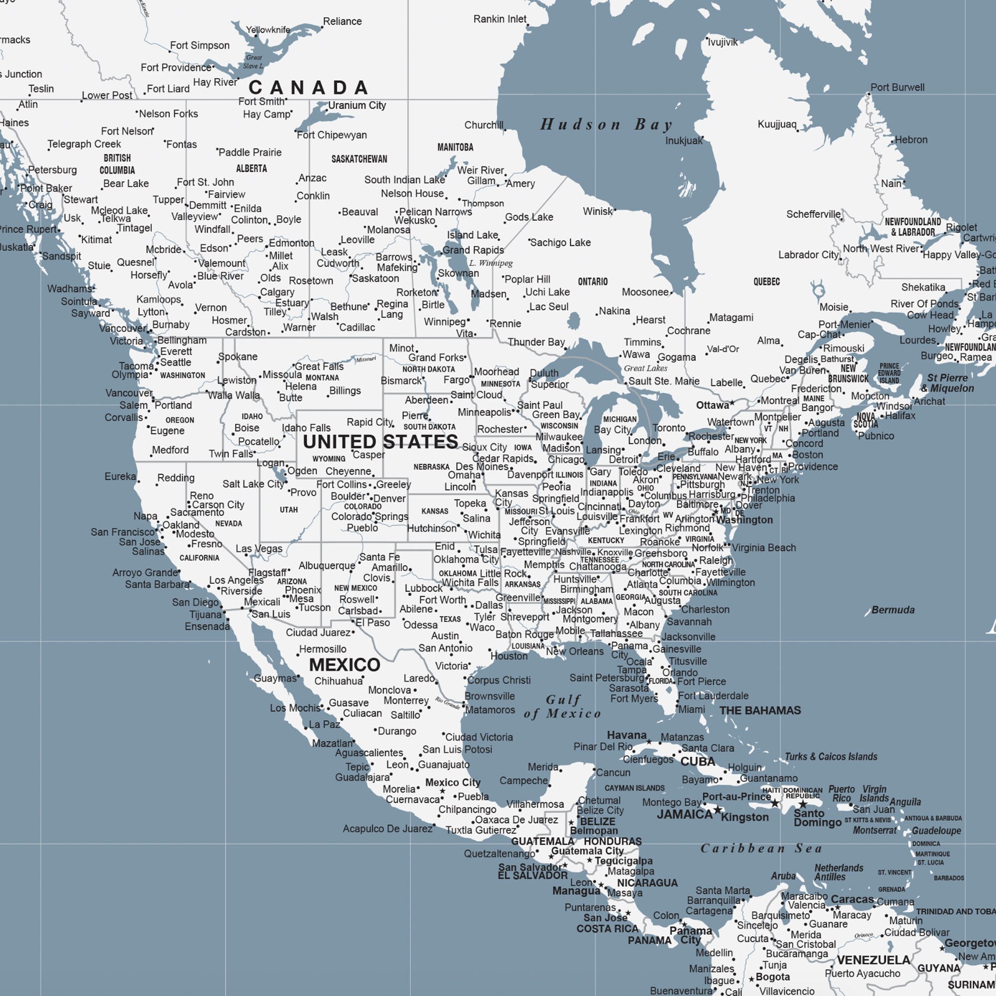 Slate Blue Push Pin Travel Map World, Custom Push Pin World Map, Canvas ...