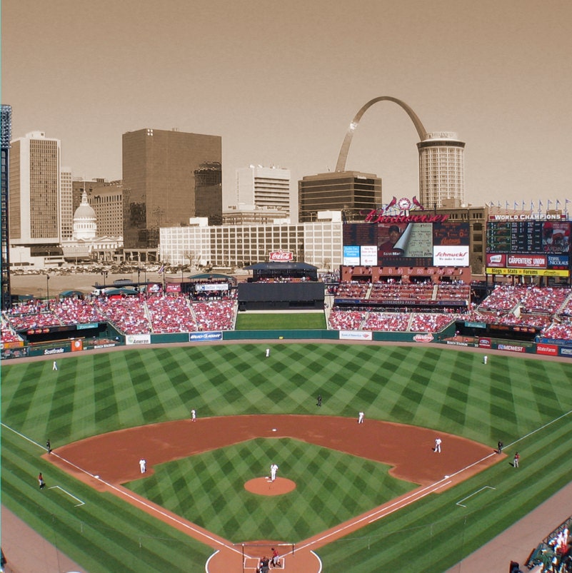 St. Louis Cardinals Busch Stadium Cardinal Art Cardinals | Etsy