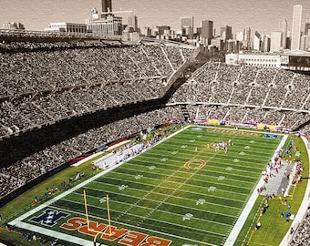 Soldier Field Chicago Bears Gallery Wrapped Canvas Print
