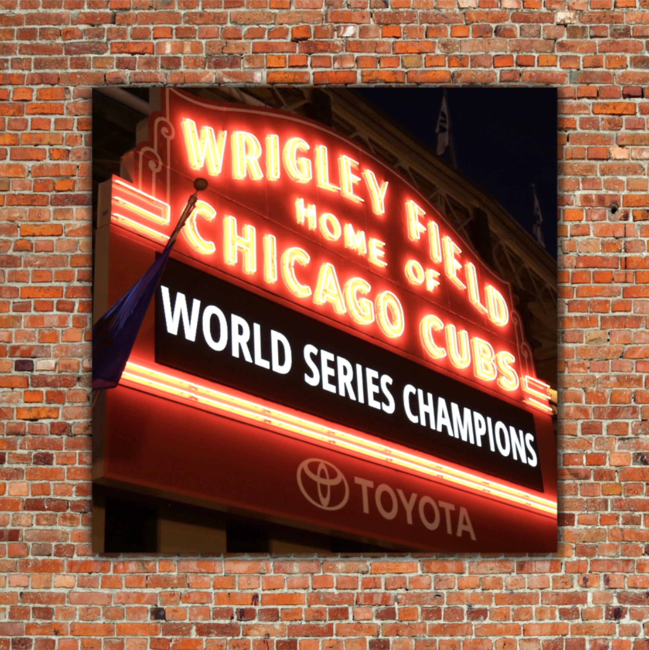 Chicago Cubs World Series Champions Wrigley Field Marquee 