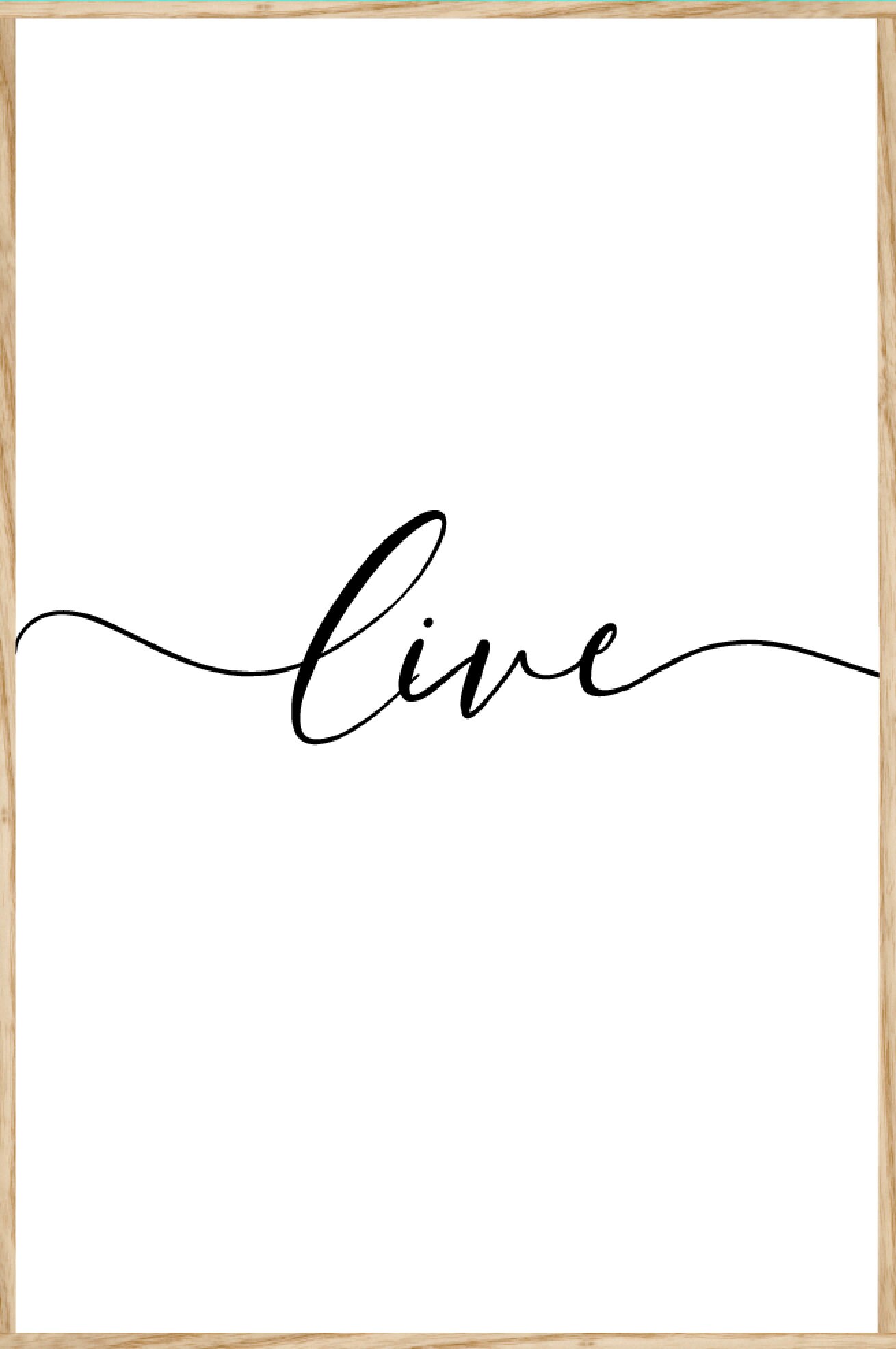 Minimalist Art Canvas Live Love Travel Large Wall Art White Etsy