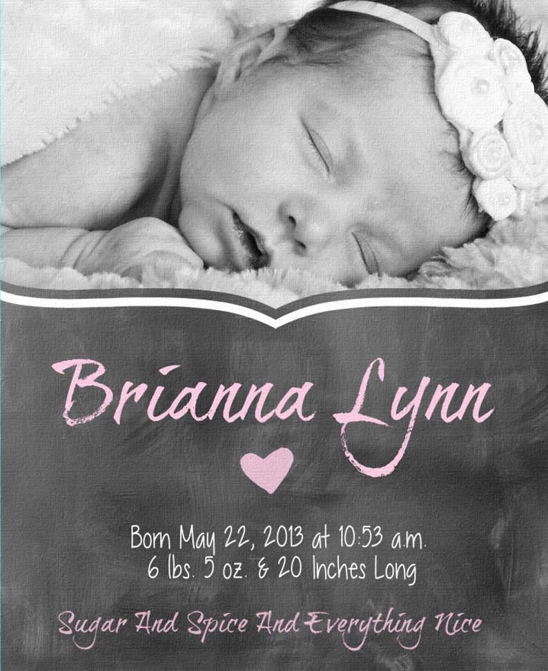 Newborn Baby Canvas 20x24 Custom Art Custom Newborn Canvas, Baby Names Custom Canvas image 2