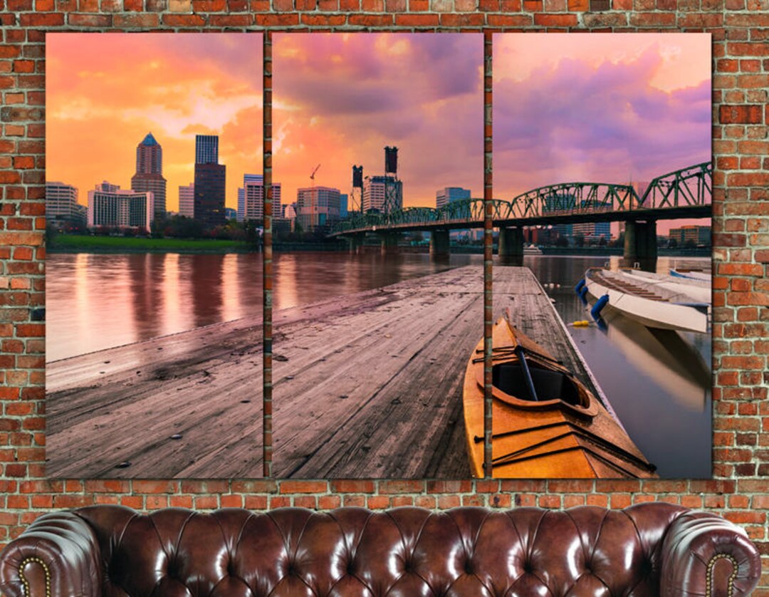 Portland Skyline Canvas Art, Large, Portland Canvas, Portland Art