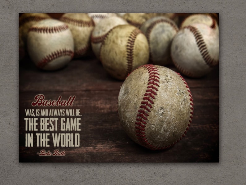 Baseball decor for Boys Bedroom Baseball nursery art canvas Etsy